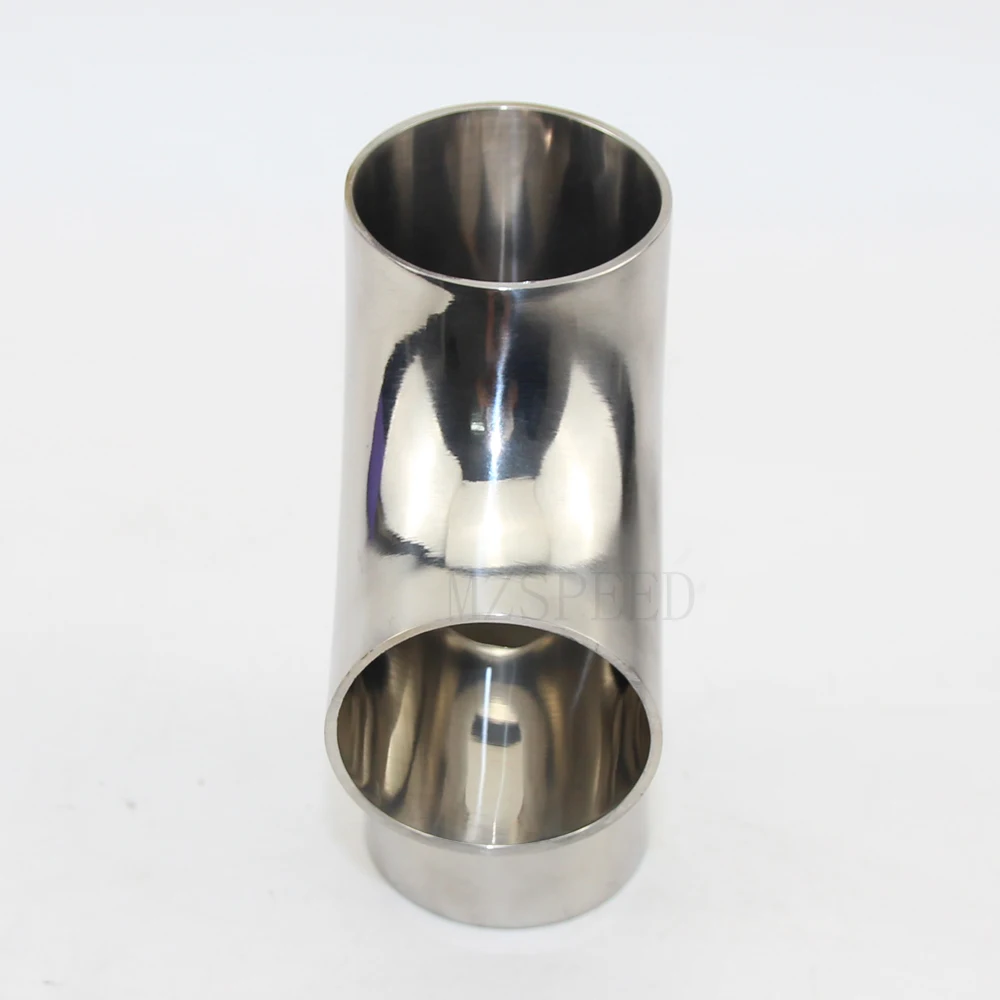 304 Stainless Steel Sanitary Grade R Type Three-Way Welded Pipe Universal Exhaust Pipe Welded Muffler Connection Pipe Fitting