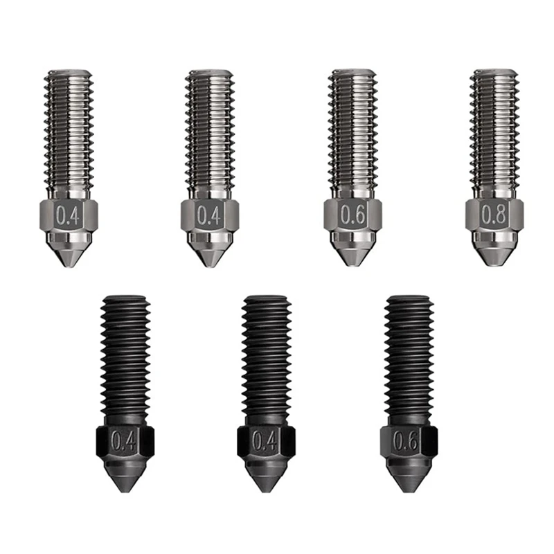 

7 PCS Printer Nozzle Kit Copper Alloy Hardened Steel Extruder Nozzles For K1/K1 Max