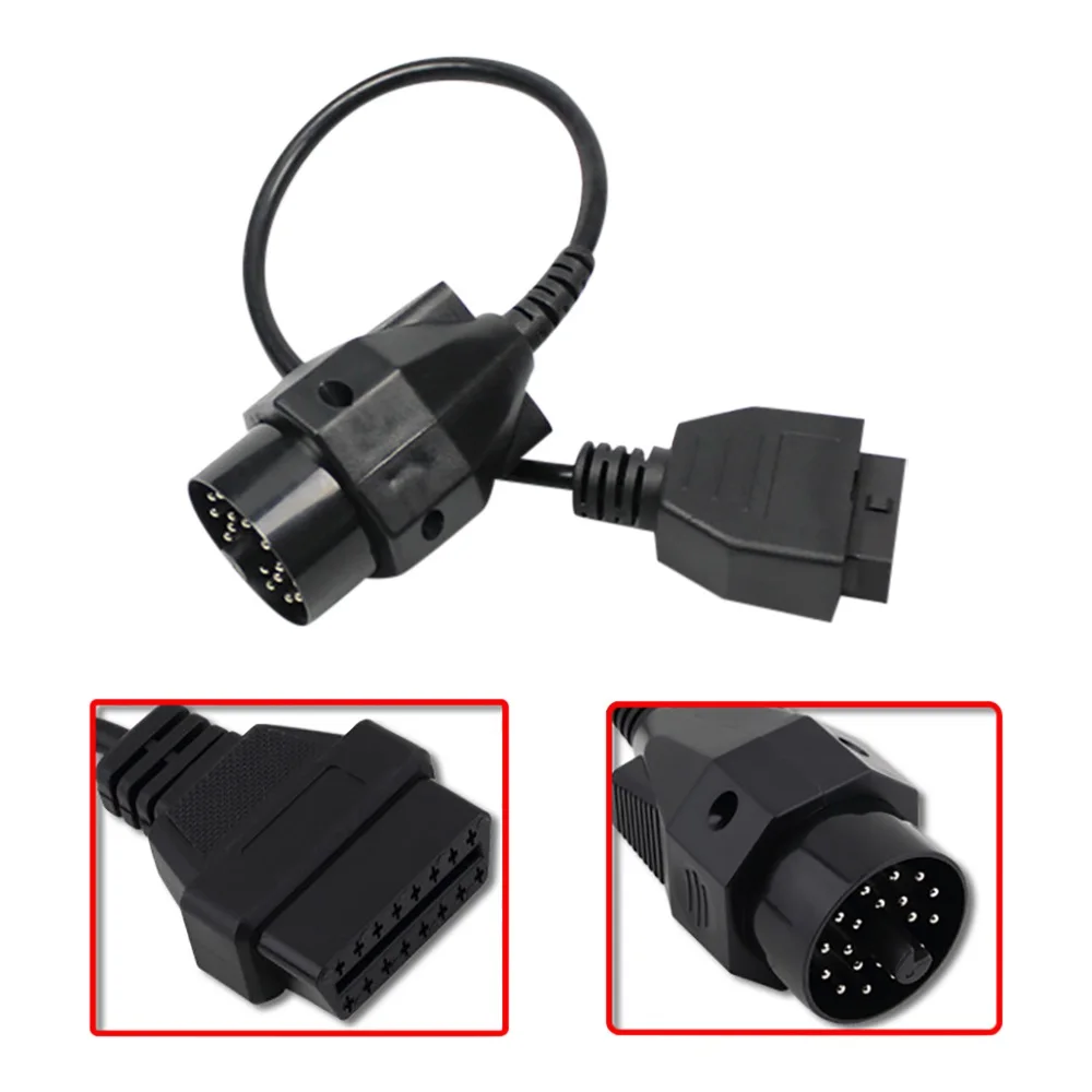 45cmCarOBDExtensionCableAdapterforBMW20pintoOBD216PIN