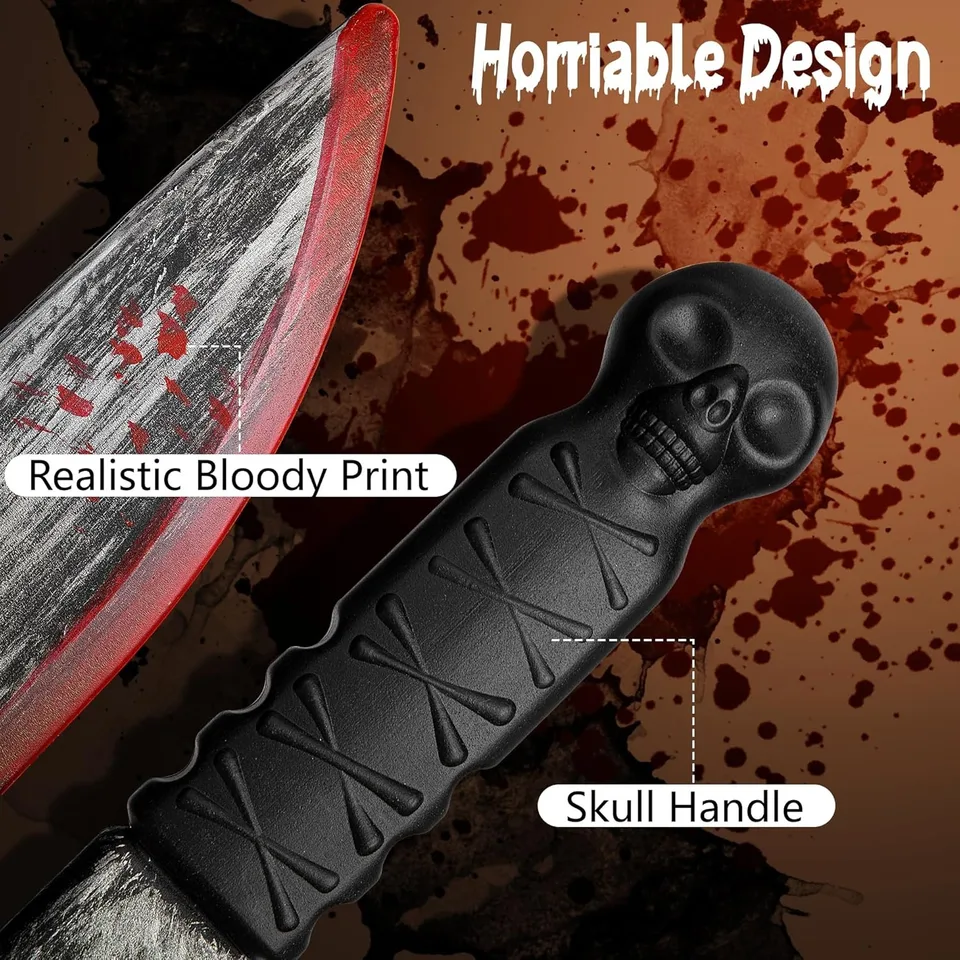 Realistic Bloody Cleaver Halloween Horror Toy