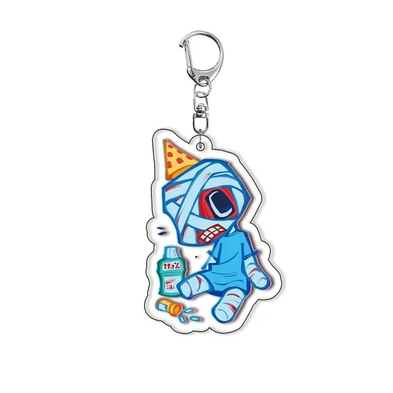 Gifts Accessories Adventure Game Mouthwashing Chibis Keychain Anya ‌Jimmy‌ Curly Sallyface Key Chain Bag Keyrings Jewelry Gamer - 3