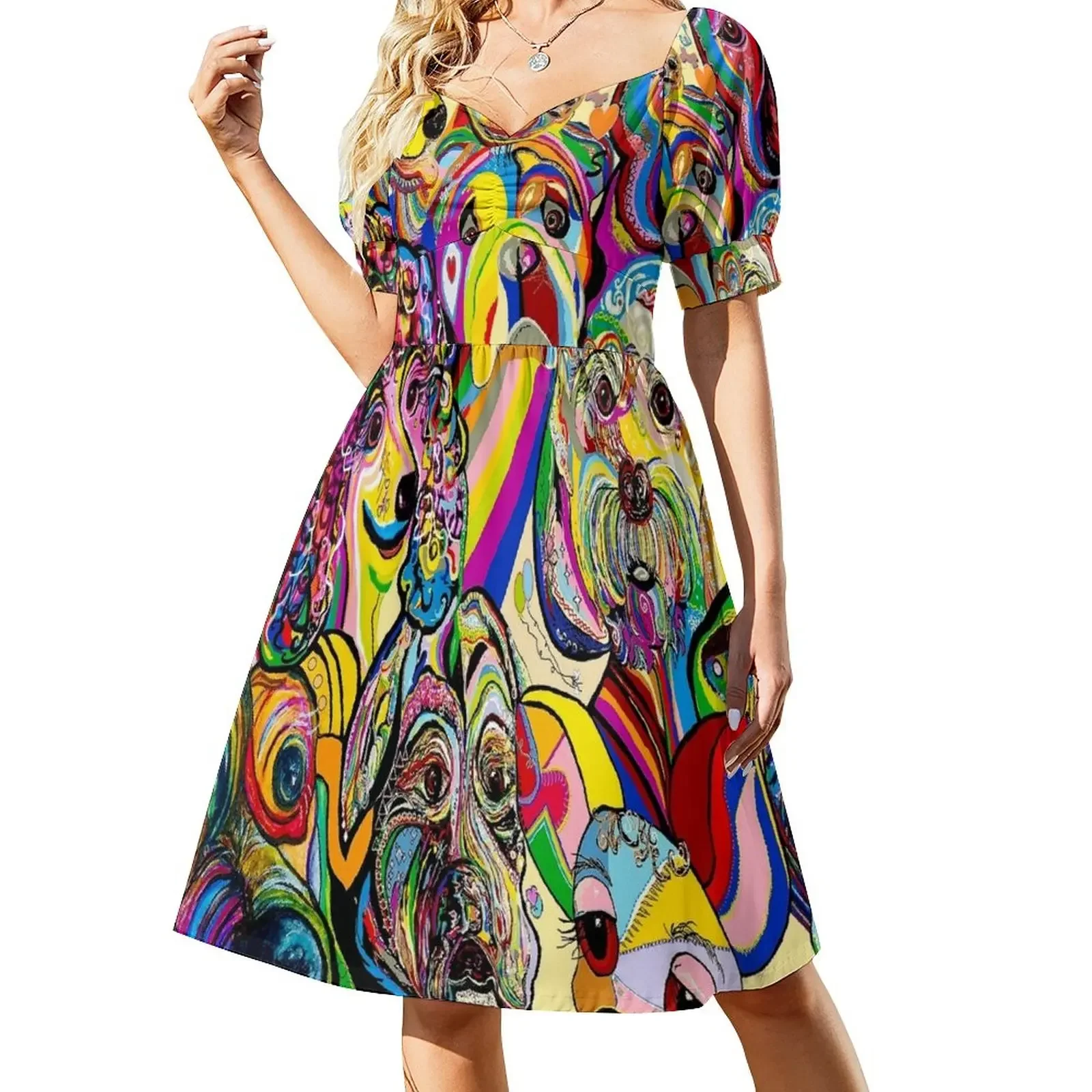 

Dogs, Dogs, DOGS! Sleeveless Dress women party dresses loose women's dress Womens dresses dresses for official occasions