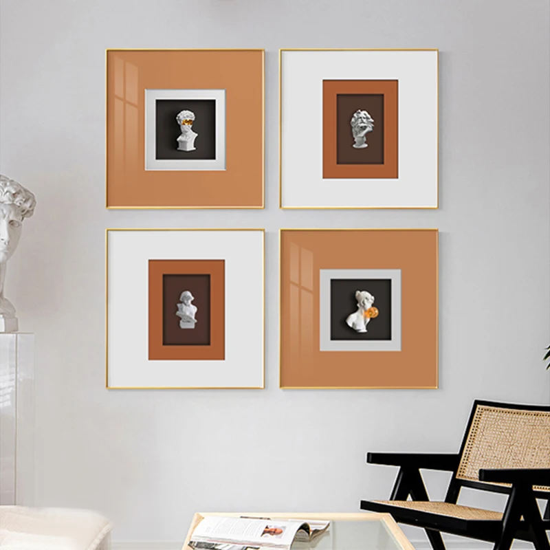 

Modern Canvas plaster statue Poster Print industrial Minimalist Home Decor Wall Art Painting Living Room Bedroom Square Pictures