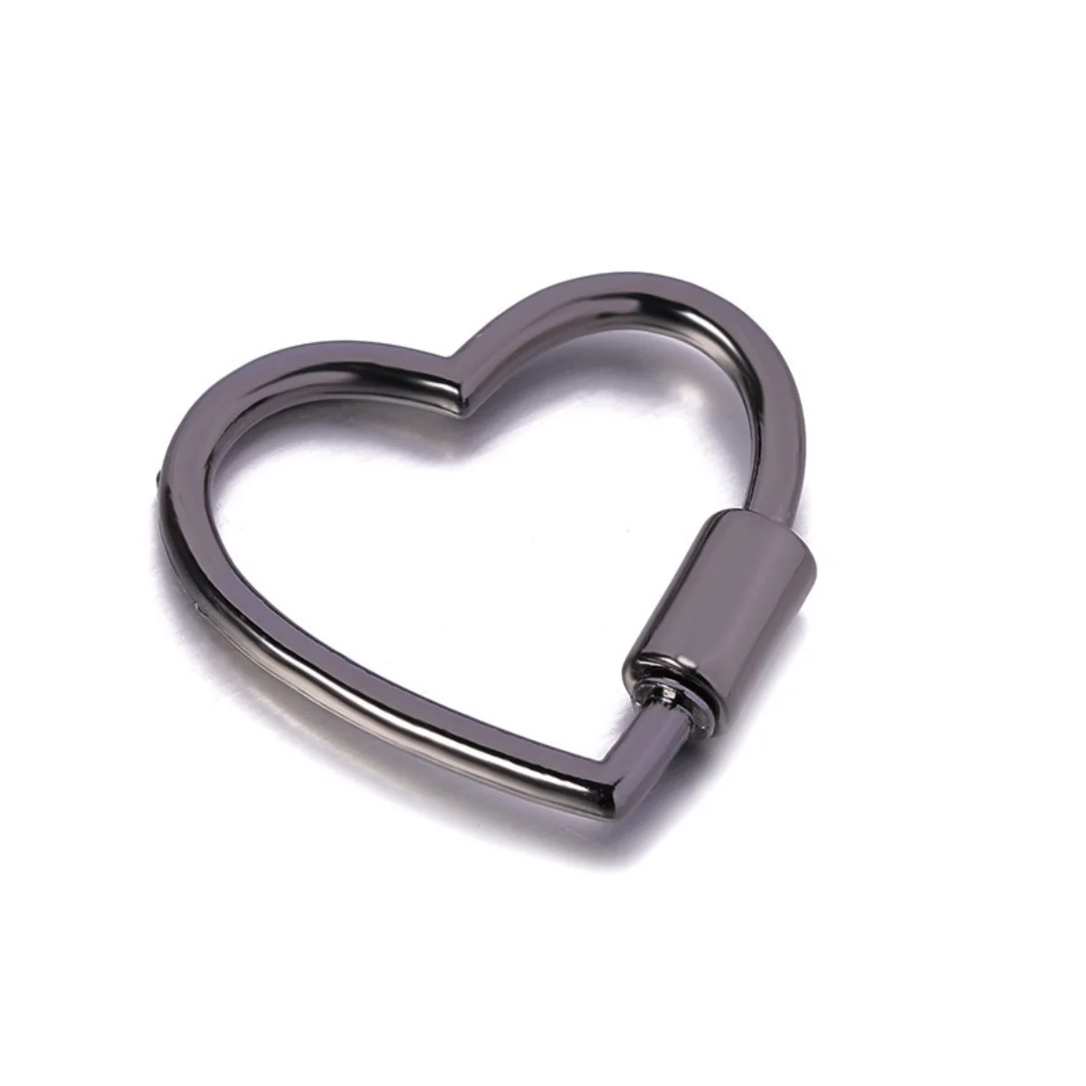Heart Shaped Opening Buckle Metal Spring Gate Ring Keychain Dog Chain Connection Buckles Bag Lanyards Clip Hook DIY Accessories