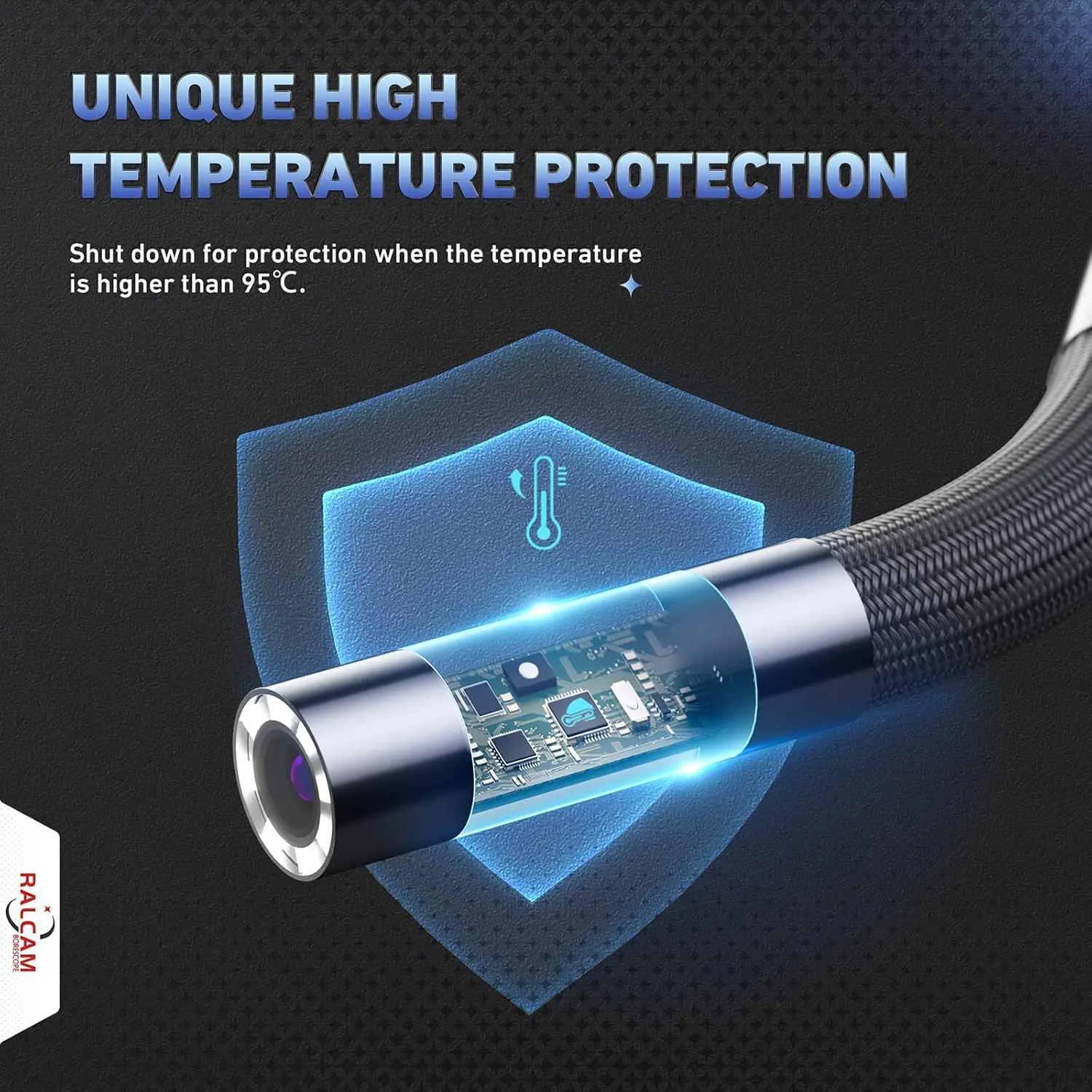 360° Joystick Articulating Borescope 6.2mm IP67 Waterproof Probe 4 Ways IPS Automotive Endoscope Inspection Camera with 6 2