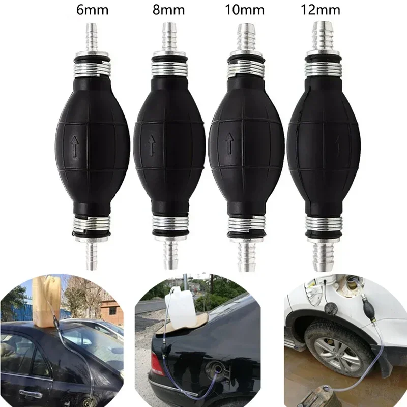 6/8/10/12mm Universal Fuel Pump Rubber Manual Liquid Oil Transfer Pump Petrol Diesel Hand Primer Bulb for Car Marine Outboard