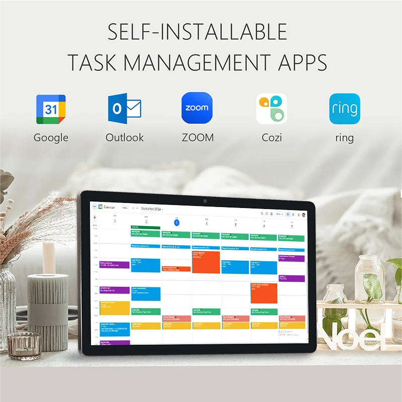 Interactive Smart Board TouchWo 15.6-43 Inch Android Touchscreen Digital Calendar & Wall Planners Smart Calendar for Chore Chart & Work Schedule