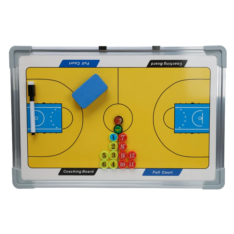 Basketball tactical board Aluminum alloy edge professional coaching board High-grade magnetic tactical double-sided magnet