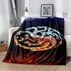 Game Dragon Plush Throw Blanket TV Series Thrones Fleece Bedspread Blanket Flannel Bedding Square Picnic Wool Soft Blanket 5