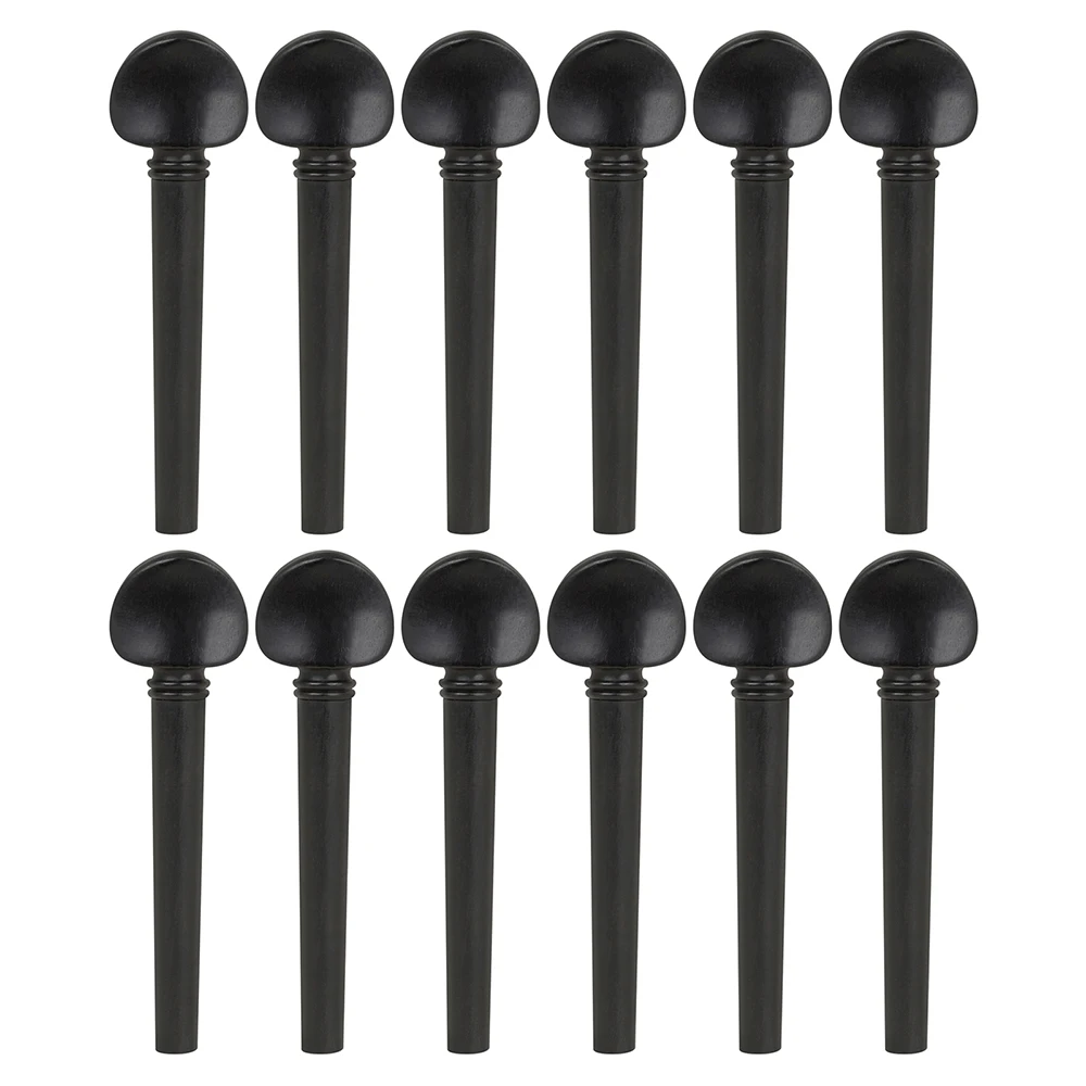 12 개/대 Oud String Pegs 마호가니 에보니 고품질 Oud 류트 튜닝 샤프트 교체 부품 악기 액세서리