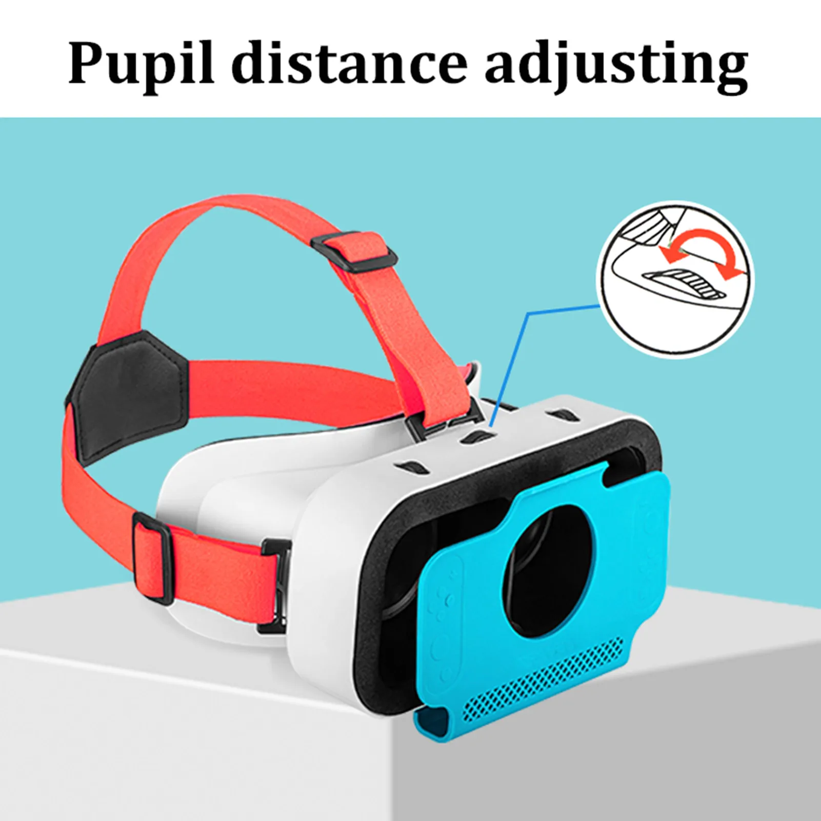 Óculos de Realidade Virtual, Game Headset, Lente Grande Ajustável, Novo