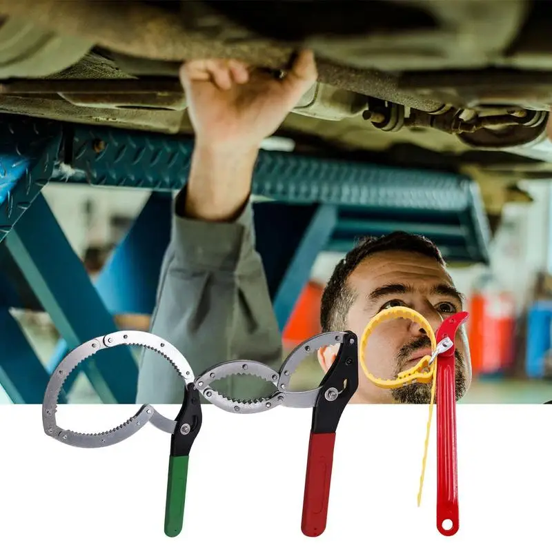 

Car Oil Filter Wrench Adjustable Oil Filter Puller Strap Spanner Chain Tools Steel Oil Filter Wrenches Auto Maintenance Tool