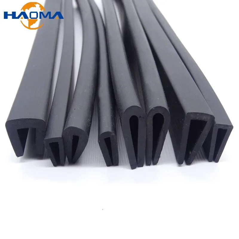 Rubber Seal Strip 1/2/3/4/5 Meters U Section Anti Oil Seal Edge Shield Encloser