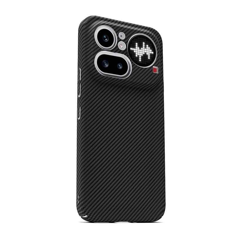 Magsafe Compatible Carbon Fiber Striped Slim Hard Phone Case