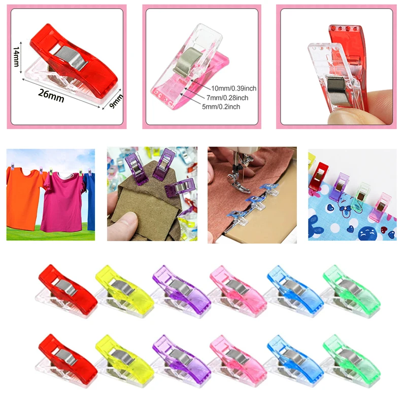 Sewing Clips Plastic Clips 25-50pcs Fabric Quilting Craft Sewing Knitting Clips For DIY Patchwork