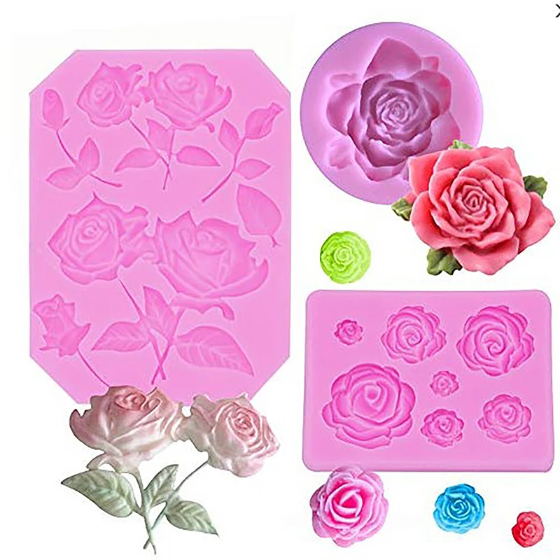 

Цветок, помадка, форма для торта, «сделай сам», розы, листья, искусственная полимерная глина, мыло, ремесленные проекты, форма для украшения тортов