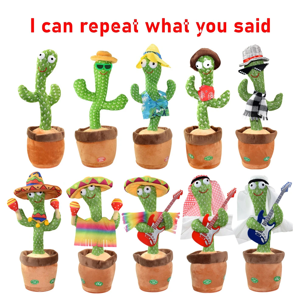 Dancing Cactus Repeat Talking Toy 