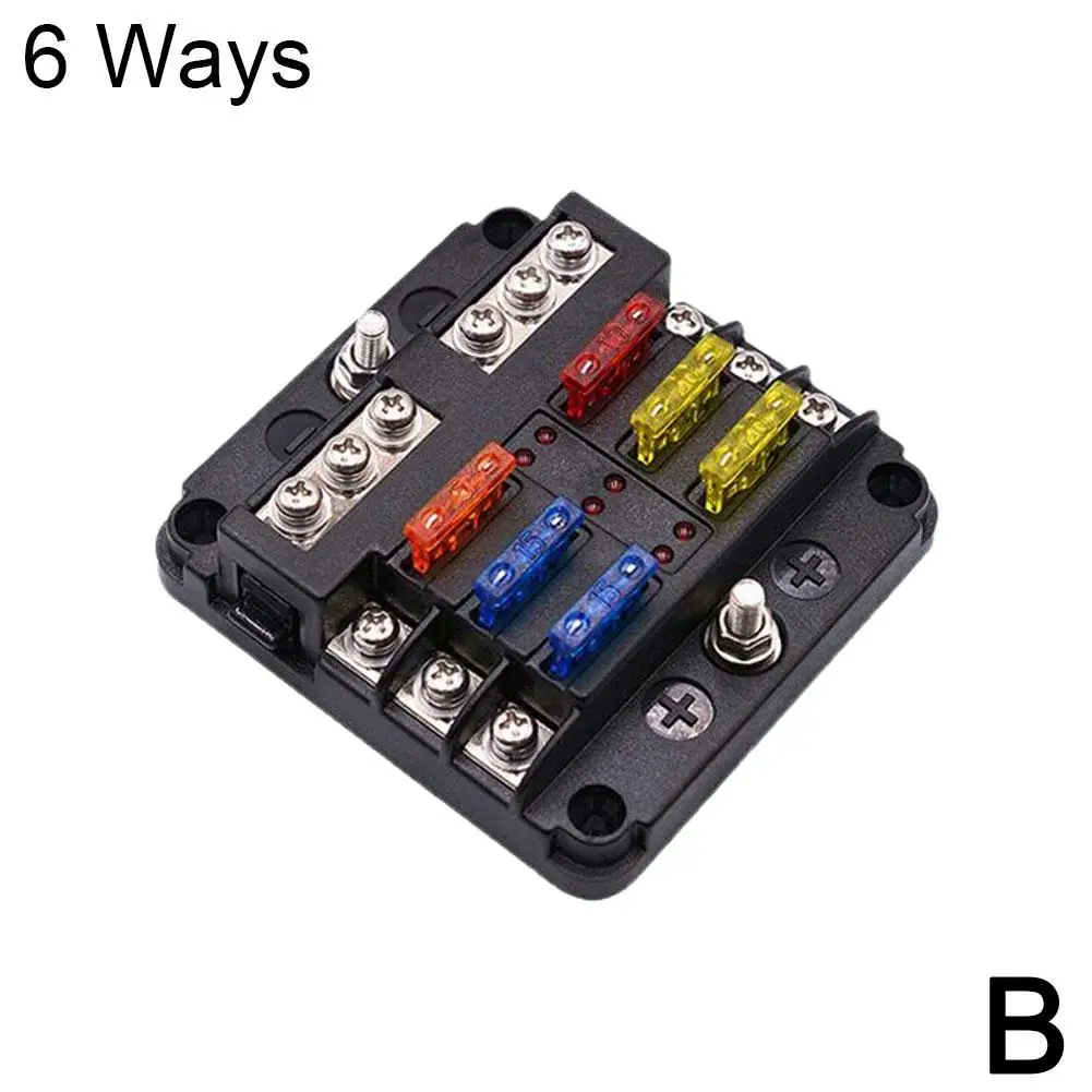 Enhanced Blade Fuse Holder Block with Warning Indicator - Power Distribution Panel