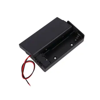 Contenitore per batterie con interruttore ON/OFF per batteria 18650, porta batterie a 2 slot, scatole porta batterie, box per batterie