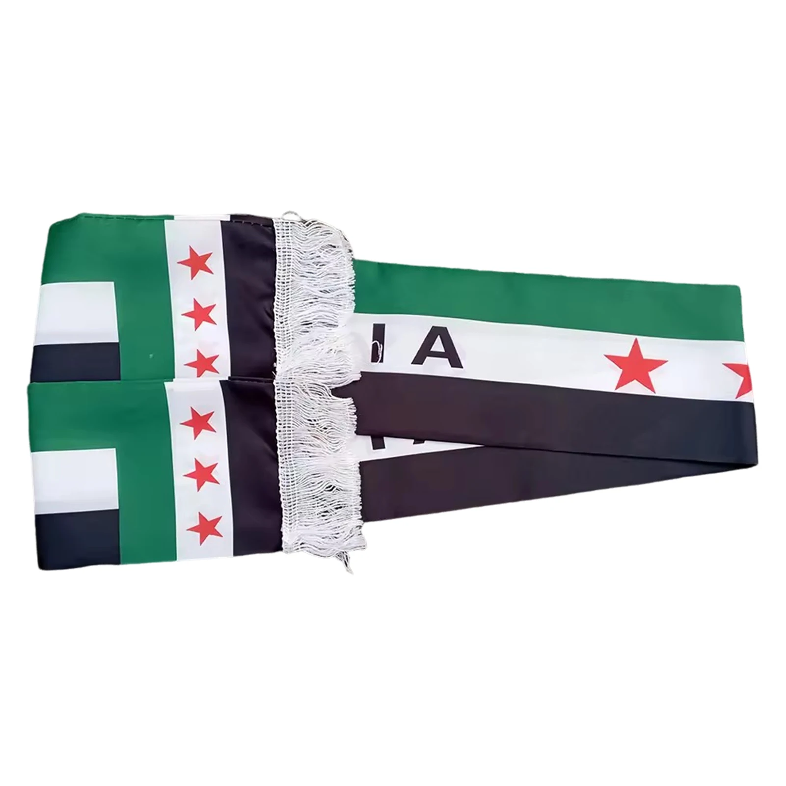 Green Syria Flag Scarf Three Stars Printed The Syrian Arab Republic Scarf For Men Women 4
