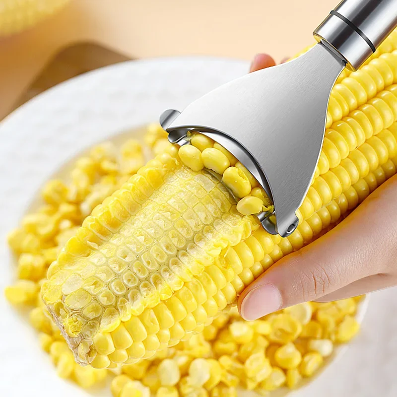 

Stainless Steel Corn Stripper Corns Threshing Corn Thresher Stripper Peeler Corn Kerneler Peeler Fruit Vegetable Kitchen Gadgets