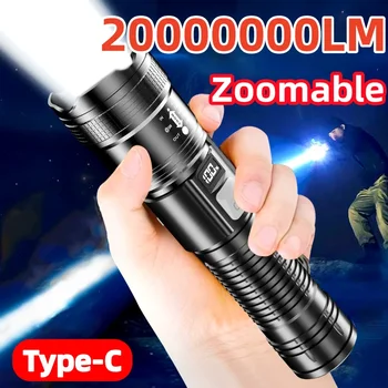 2000000LM Ultra-High Power Flashlight Digital Electronic Display Waterproof Torch Zoom Hand Light Outdoor Camping Lantern ﻿ 1