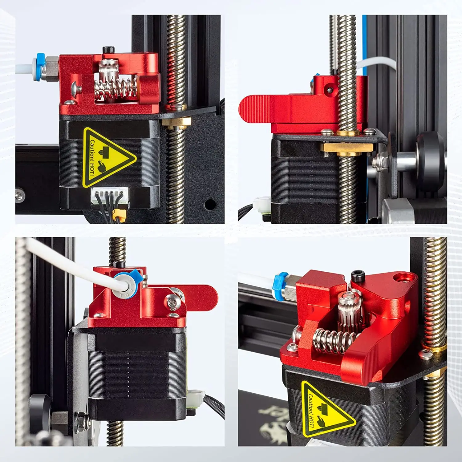 Kit Extrusora de Engrenagem Dupla com Duas Anilhas Alimentador de Metal Drive Atualização de Impressora 3d Creality Ender v2 Proender Neo Cr10 - Imagem 5