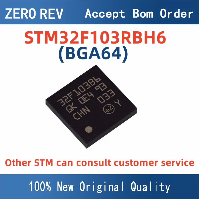 

STM32F103RBH6 ARM Cortex-M3 32-bit IC MCU STM32F103 STM32F STM32 STM TFBGA64 Chip Microcontroller Brand new original