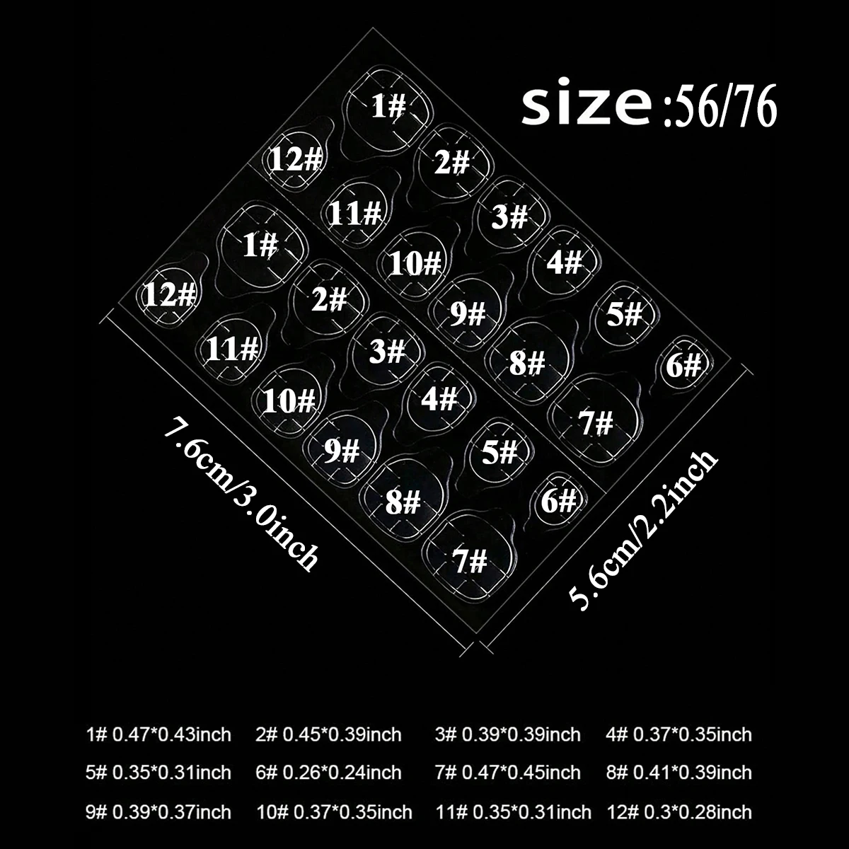 10200매 네일 접착 탭, 환경 친화적 방수 양면 네일 글루 스티커, 인조 손톱용 프레스 온 네일