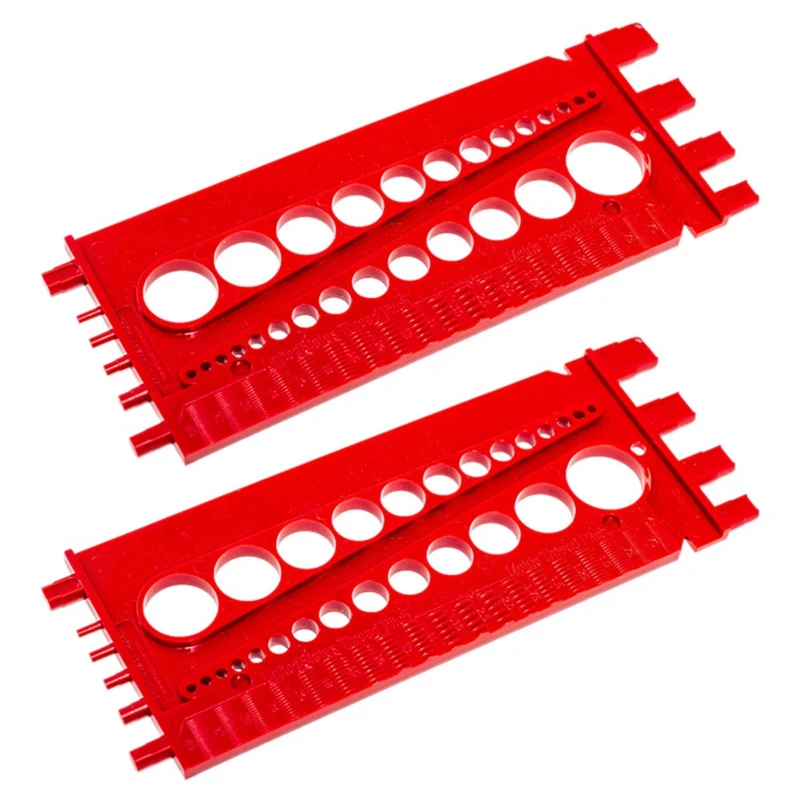 

2 Piece Identibolt Screw Bolt Nut Thread Measure Size Checker Red Plastic (Inch Standard & Metric)