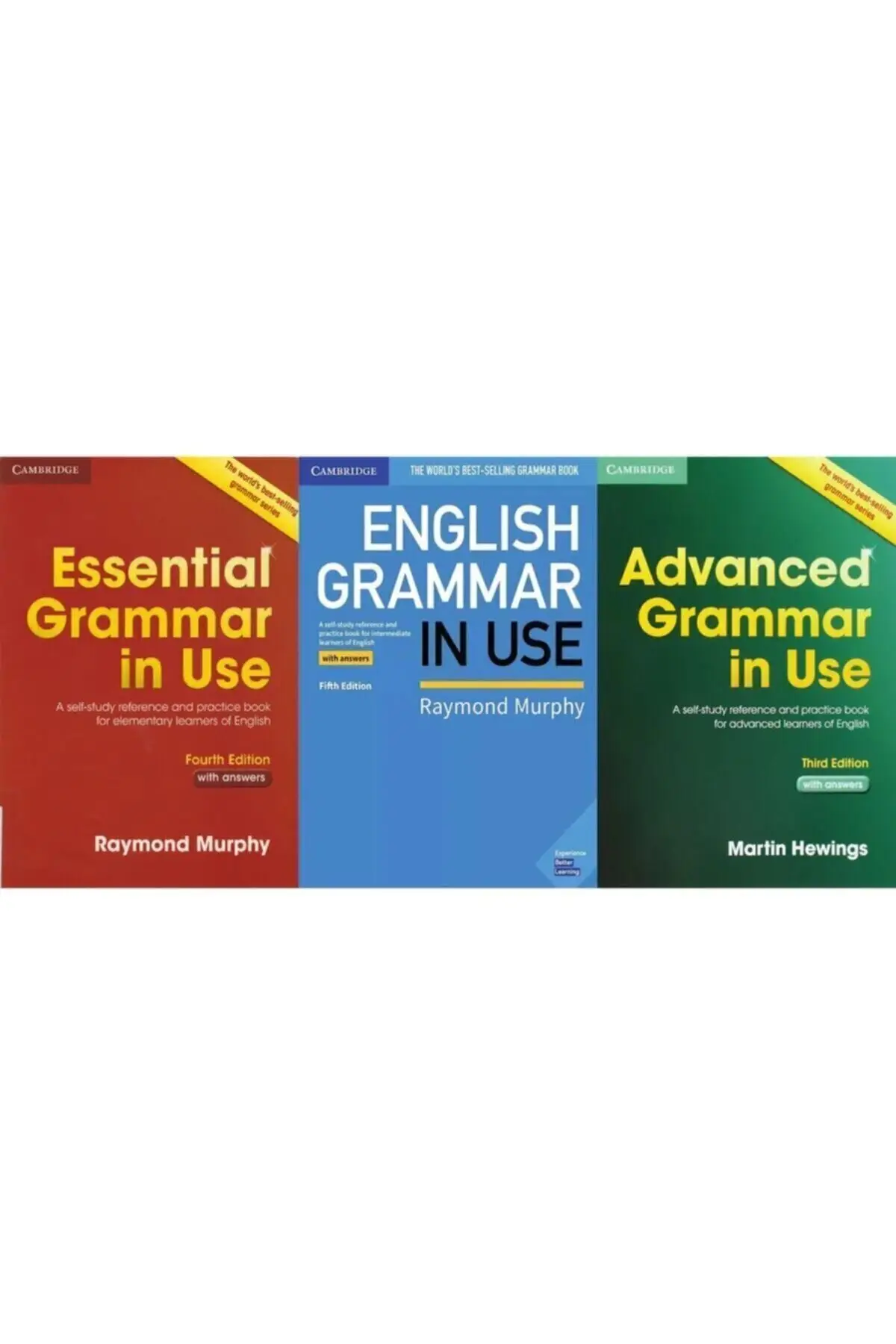 Essential Grammost In Use + English Grammost Use + Advanced Grammatics In English Dictionary Seti English Learning Kit