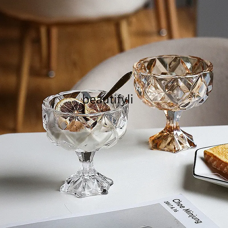 

yj Dessert Ice Cream Ice Cream Cup Dessert Cup Goblet Yogurt Pudding Milkshake Glass