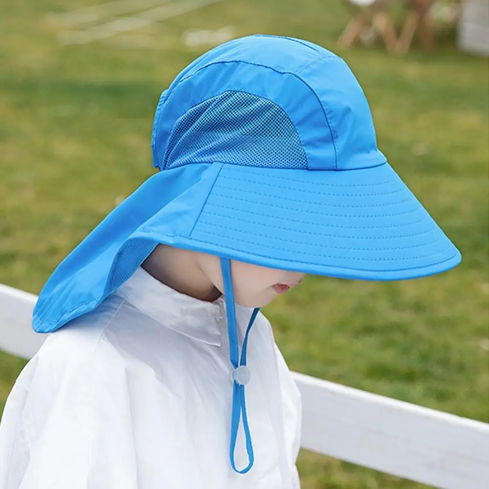 Protection solaire plage garçon fille enfants seau chapeaux Protection UV large bord casquette chapeau de soleil_voghion.com