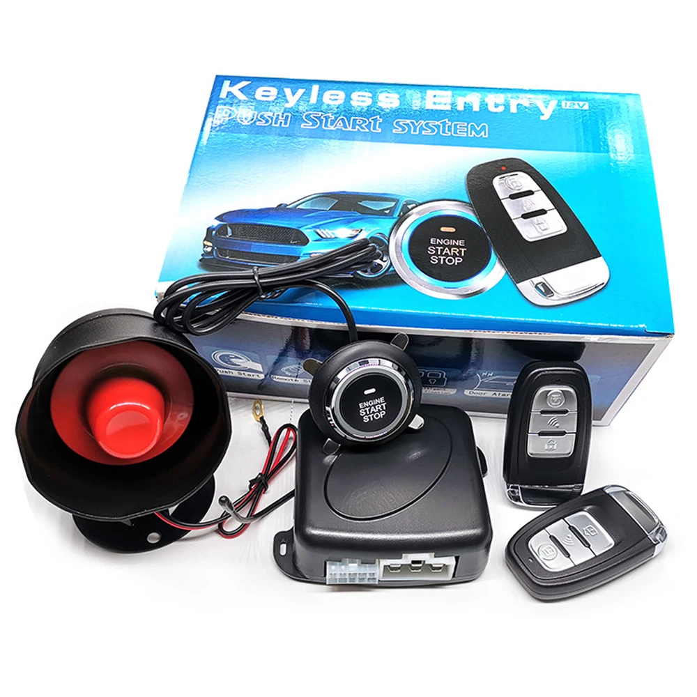 Universal Auto Start Stop Keyless Entry System with CF618 Universal Modified Boutique Smart Remote Key Push One-Button Start car door lock kit car remote starter car remote central kit car remote door lock kit