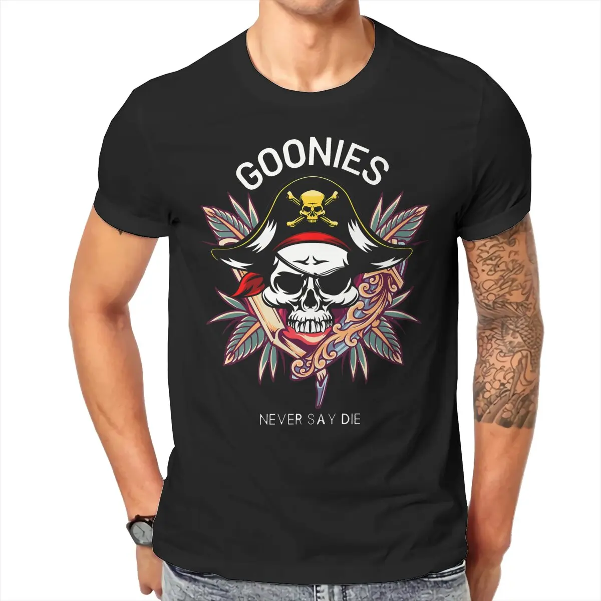 

Say Round Collar TShirt The Goonies Fabric Original T Shirt Men Clothes Individuality Hot Sale