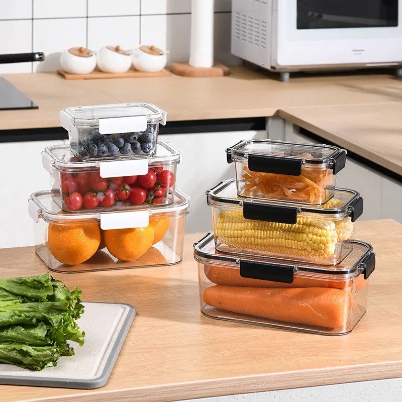 

PET Fresh Keeping Storage Box Transparent Refrigerator Fruit Refrigerated Sealed Storage Special Dust Proof Snack Storage Box