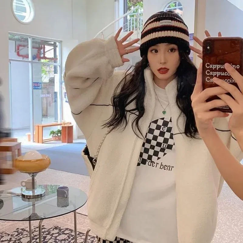 2023 Winter Fur Coat Patchwork Leopard Turn-down Collar Coats Oversized Neon Green Faux Fur Woolen Warm Women Jacket Streetwear