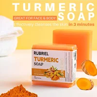 Turmeric Whitening Soap Original Skin Lightening Deep Cleaning Freckle Removal Ginger Handmade Soaps Oil Control Skin Care 2