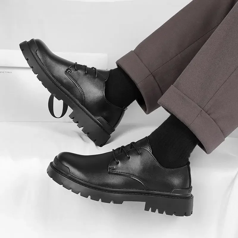 

Men's Oxford Derby Shoes Casual Buckle Loafers Pointed Toe Formal Business Formal Wear Shoes Office Leather Shoes Fashion New