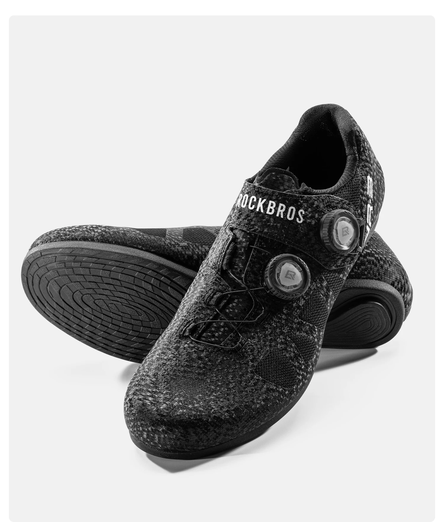 ROCKBROS Professionelle Radsportschuhe Leichte Atmungsaktive Nicht-Assistierende Radsportschuhe Praktische ETIE-Knopfverschluss-Sneaker – Detail 20