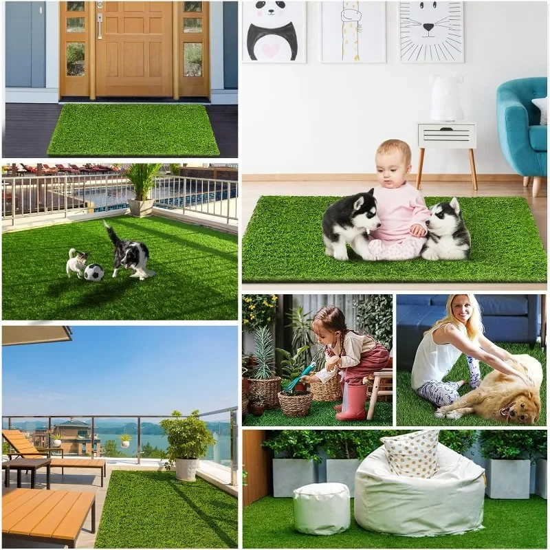 Dog Grass Large Patch Potty Artificial Dog Grass Bathroom Turf for Pet Training Washable Perfect Outdoor Portable Potty Pet Loo Dog Training Pad