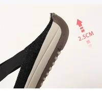 Sandales pour femmes, mules et sabots d'été antidérapants en toile, ornées de diamants, chaussures de plage à bout ouvert, style romain, talons plats pour femmes 6