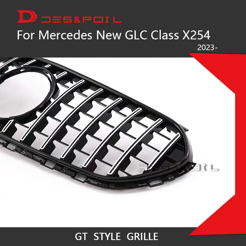 AMG Line Racing Grill para Mercedes, X254, GLC Class, GT, Grille Panamerica, GLC220D, GLC260, GLC300, 2023, Avantgarde, Novo