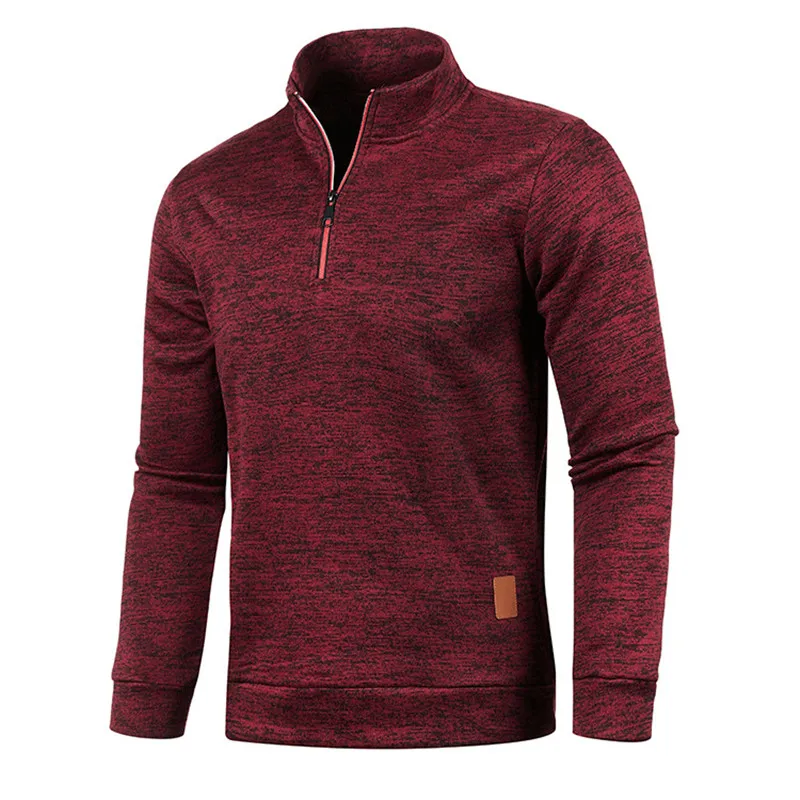 

Spring Men's Thicker Sweatshirts Half Zipper Pullover For Male Hoody Man Sweatshir Autumn Solid Color Turtleneck Sweaters