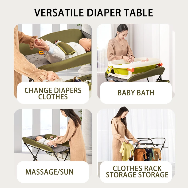 Diaper changing table Baby care table newborn baby changing diaper Massage baby folding replacement