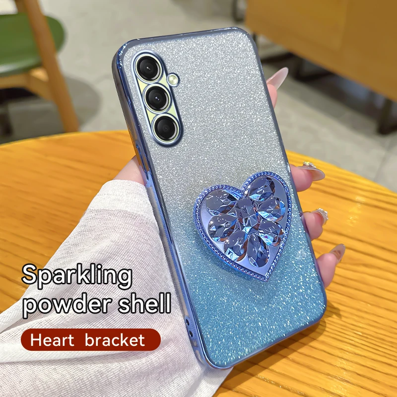 Gradient Glitter Plating Silicone Soft Back Cover