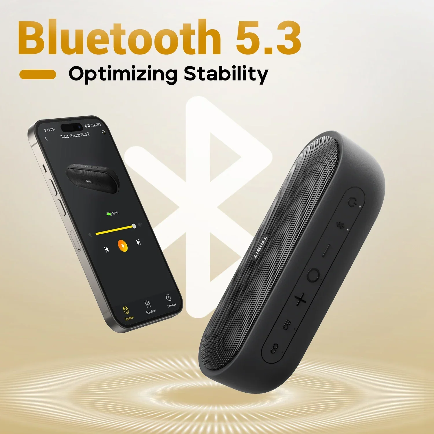 TRIBIT XSound Plus 2 Portable Bluetooth Speaker, 30W Power, IPX7 Waterproof Wireless Speaker 24-hrs Playtime For Camping, Hiking 6