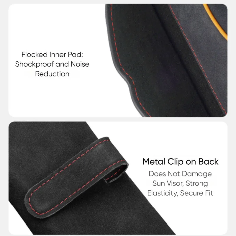 Premium Suede Car Visor Sunglasses Organizer Box