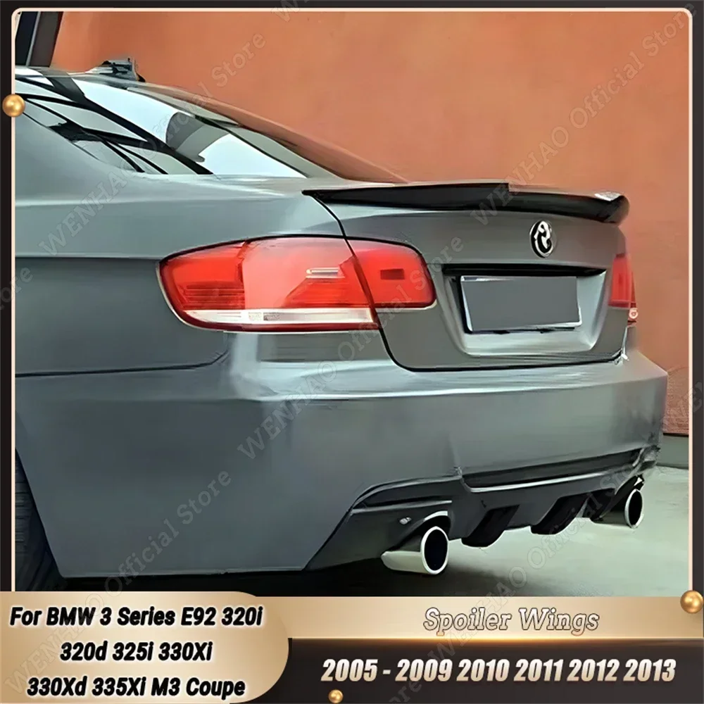 

M4 Стиль для BMW 3 серии E92 320i 320d 325i 330Xi 330Xd 335Xi M3 Coupe 2005-2013 задний спойлер Крылья Корпус Комплект тюнинг ABS
