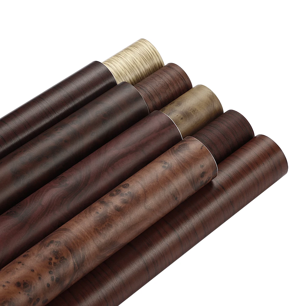 Wood grain textured car vinyl wrap film example 1